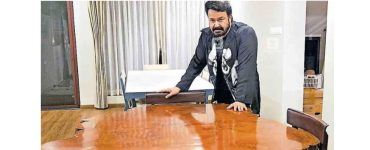 mohanalal with his new 600 years old table