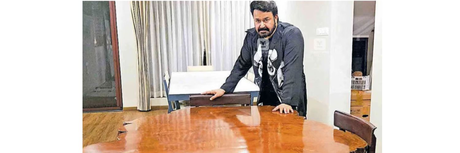 mohanalal with his new 600 years old table